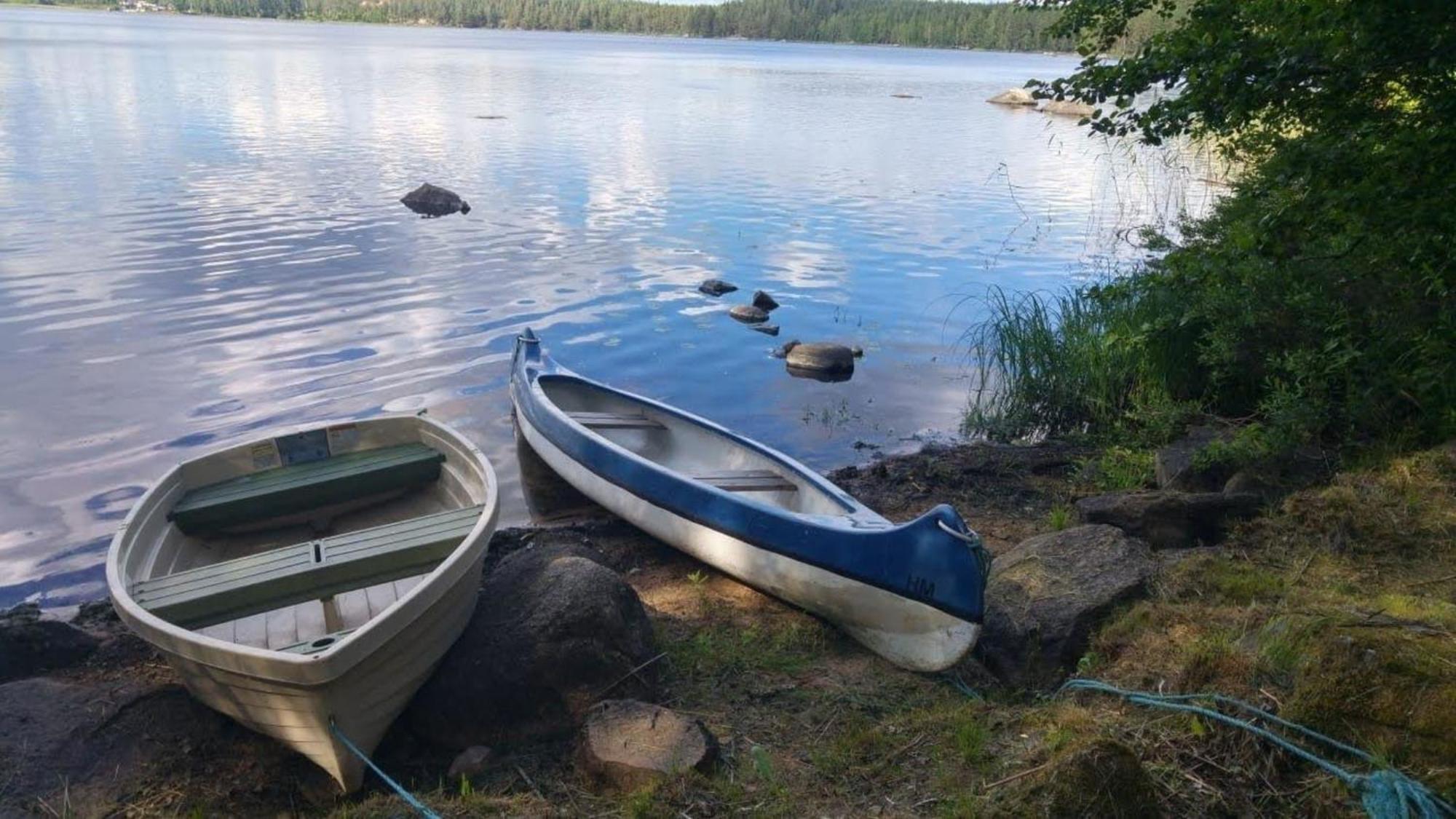 Ferienhaus In Malilla Boote Sauna See Zewnętrze zdjęcie